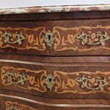 Small chest of drawers sauteuse louis XV inlaid