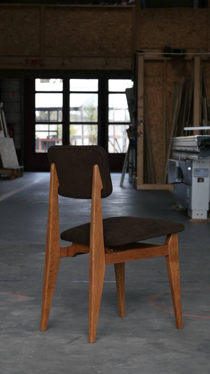Set of six marcel gascoin chairs model ca, arhec edition.