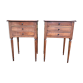 Pair of Louis XVI style bedside tables