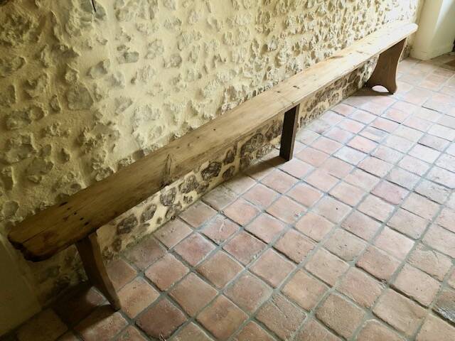 Large renovated farm bench