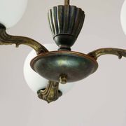 Chandelier figural en laiton Art Déco français, 1930