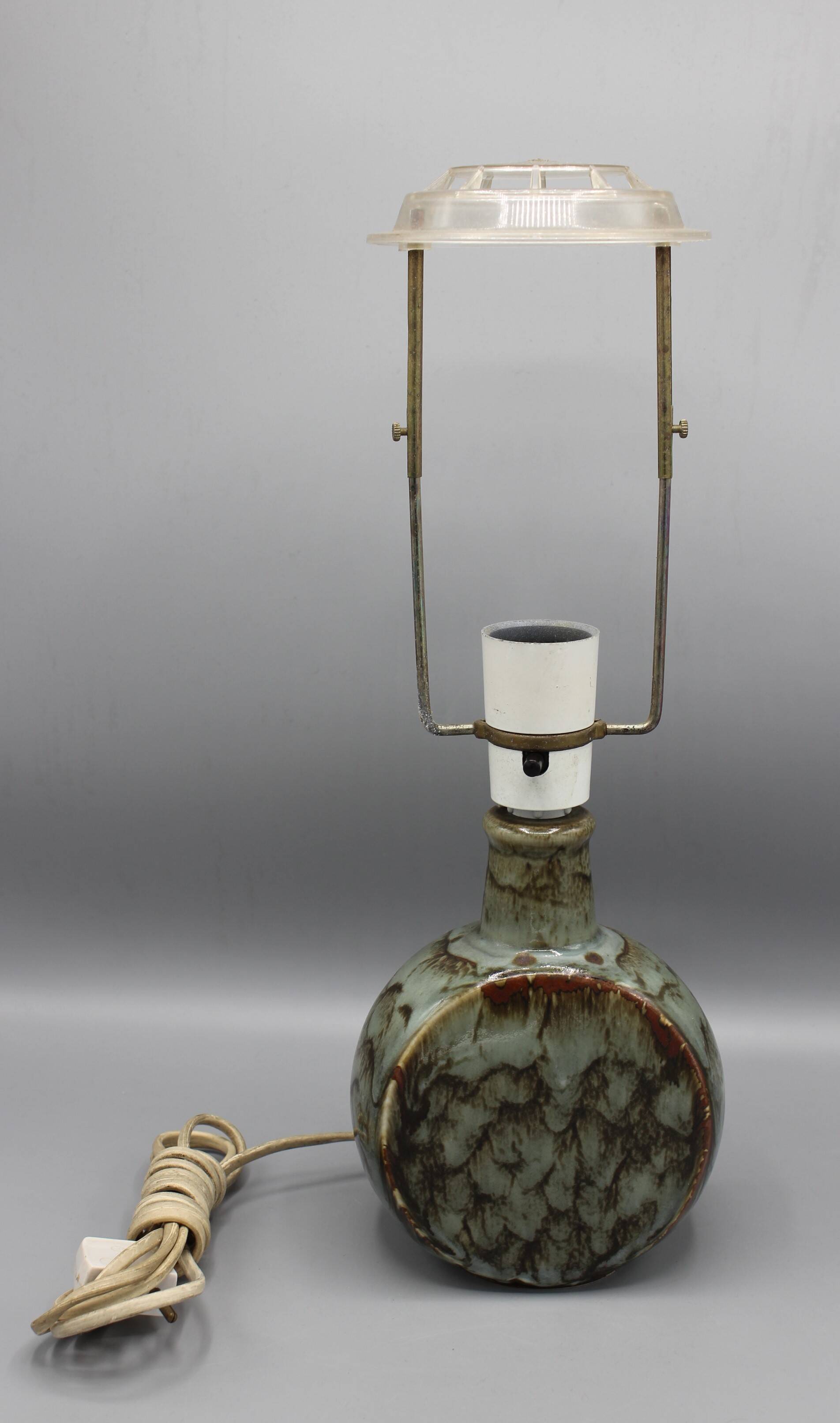 Old scandinavian design ceramic lamp denmark stentoj denmark