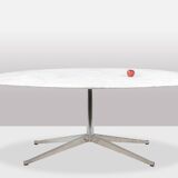 Florence Knoll for Knoll. Marble and chrome-plated metal table. 1970s. LS54931408H