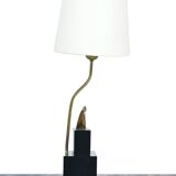 Desk lamp by Philippe Jean Brass signed, 1970