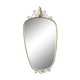 Miroir rétroviseur en métal doré - 70x36cm