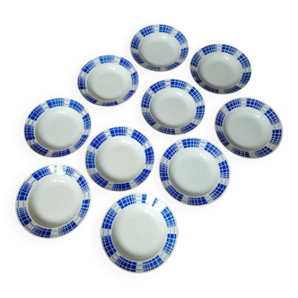 Lot de 10 assiettes creuses Émile de K&G Luneville