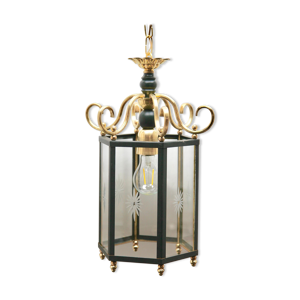 Lanterne en verre à motif d'étoile