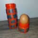 5 orange plastic egg cups EMSA