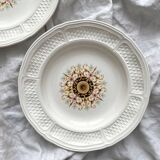 2 ivory “Pont aux Choux” soup plates, Gien earthenware