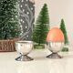 Set of 2 vintage stainless steel egg cups