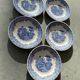 Set of 5 small dessert plates from the Nice factory, 2 stamps from the same manufacturer.