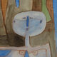 Peinture vintage de style cubiste hollandais, 1957