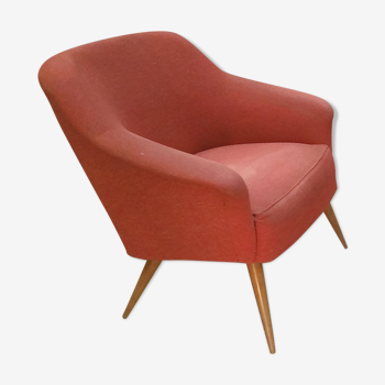 Fauteuils années 50-60 rouge