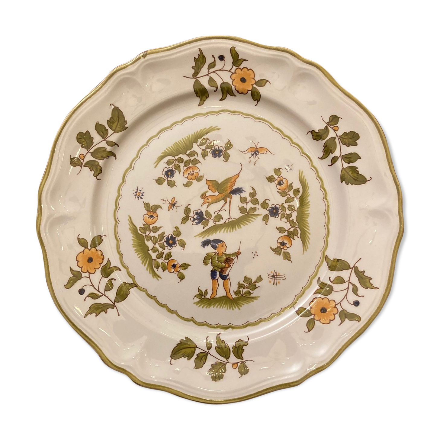 Plate décor Vieux Moustiers