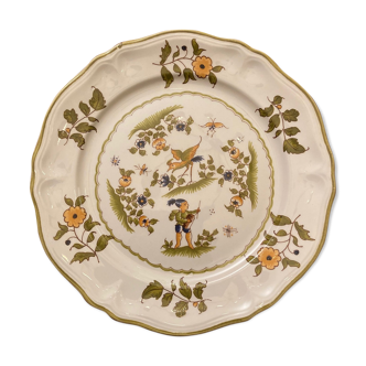 Plate décor Vieux Moustiers