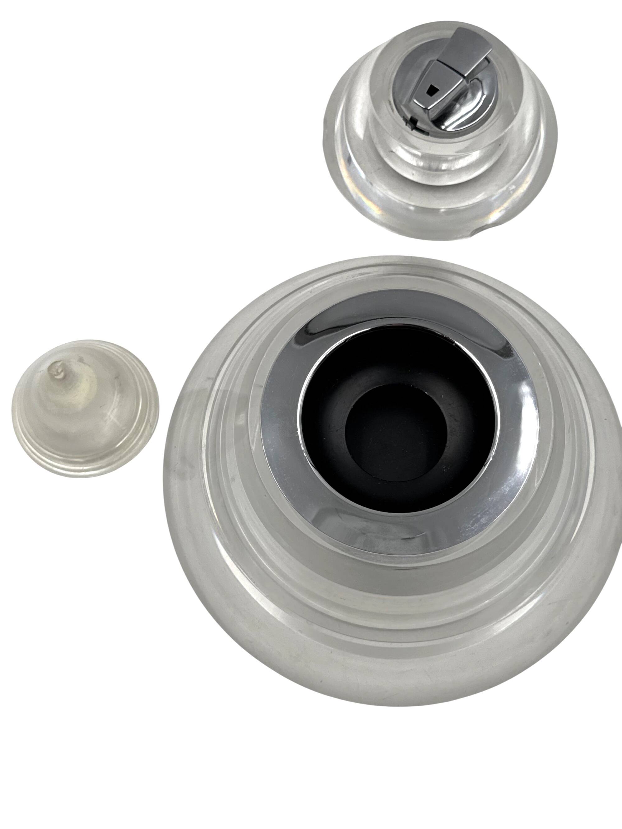 Space age lucite conical smoking set, Italy 1970