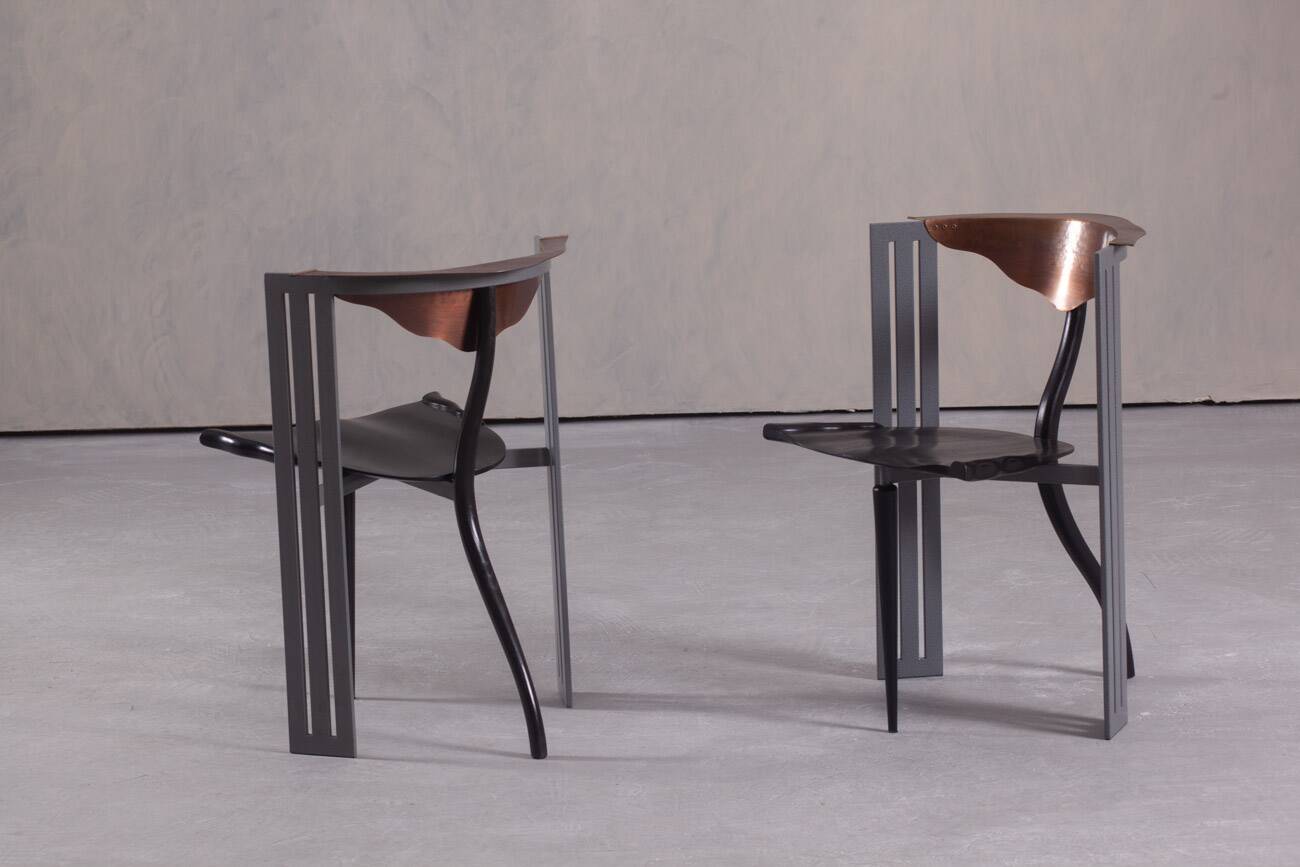 Postmodern Ota Otanek chair by Borek Sipek for Vitra, Germany 1990s set of 2