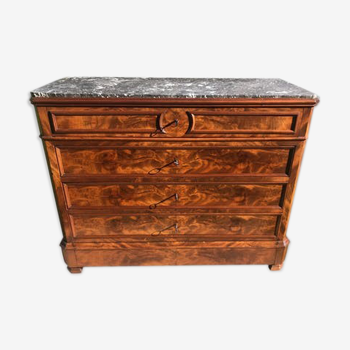 Commode Louis Philippe acajou flammé