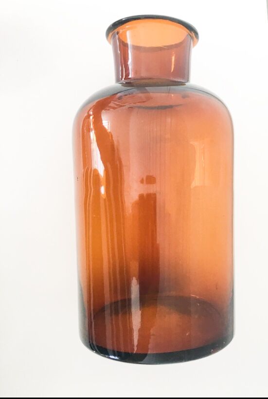 Amber apothecary flask