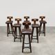 Vintage design 70’s wooden bars tools T-back Brutalist