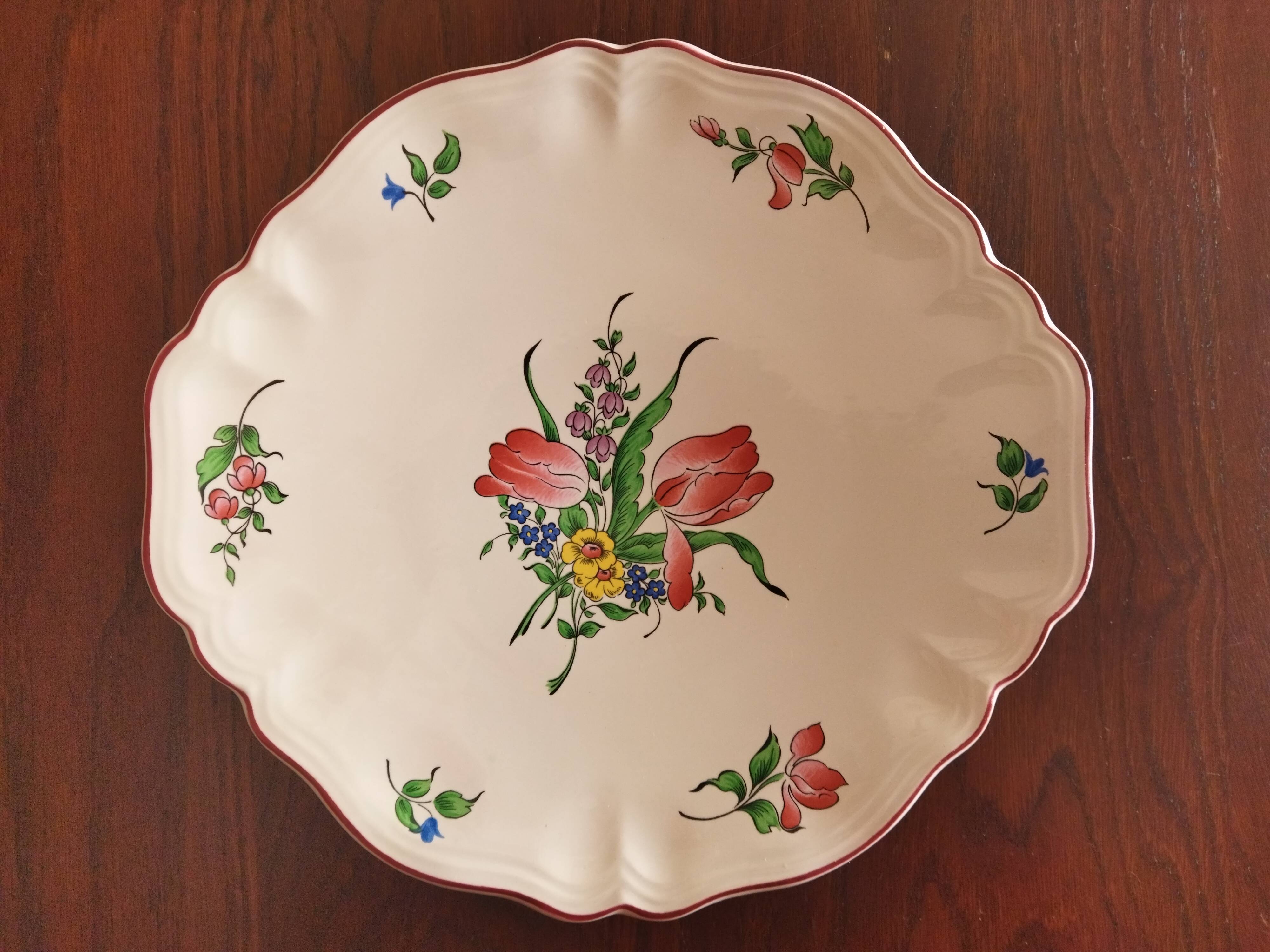 Plat à gâteau "Réverbère fin" KG Lunéville