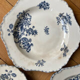Blue flowered ironstone deep plates from Saxony