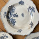 Blue flowered ironstone deep plates from Saxony