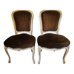 Une paire de fauteuils - velours