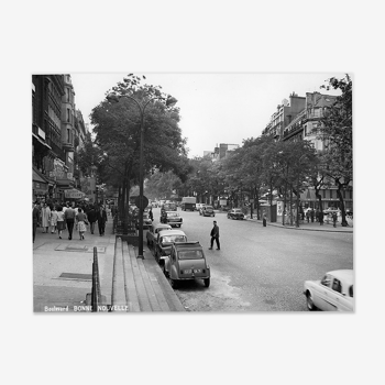 Photographie vintage boulevard Bonne Nouvelle Paris 1965
