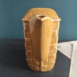Rare French vintage rectangular Majolica pitcher