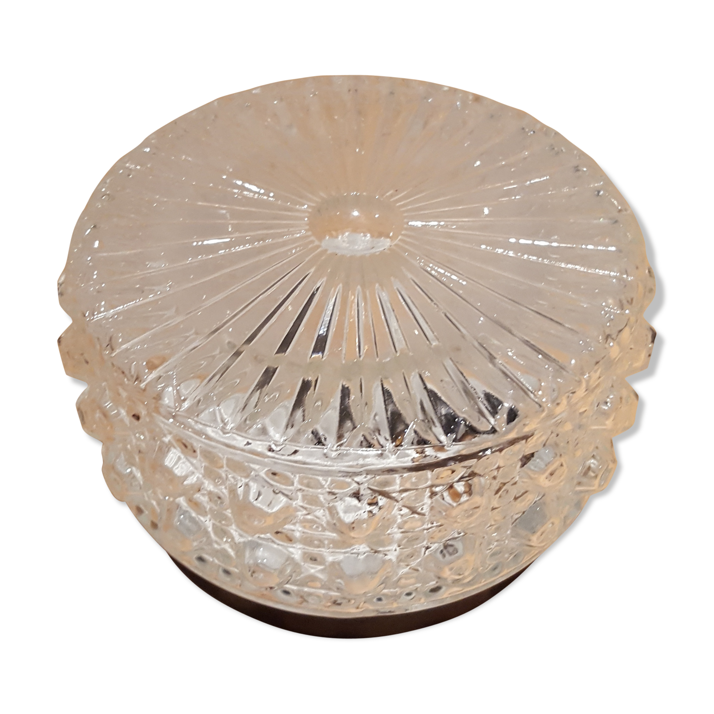 Small ceiling in cast glass