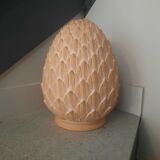 Pied de lampe faience forme pomme de pin
