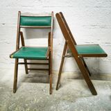 Pair of Shanghai folding chairs