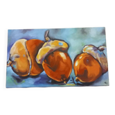 Tableau peint à l'huile " Les glands"