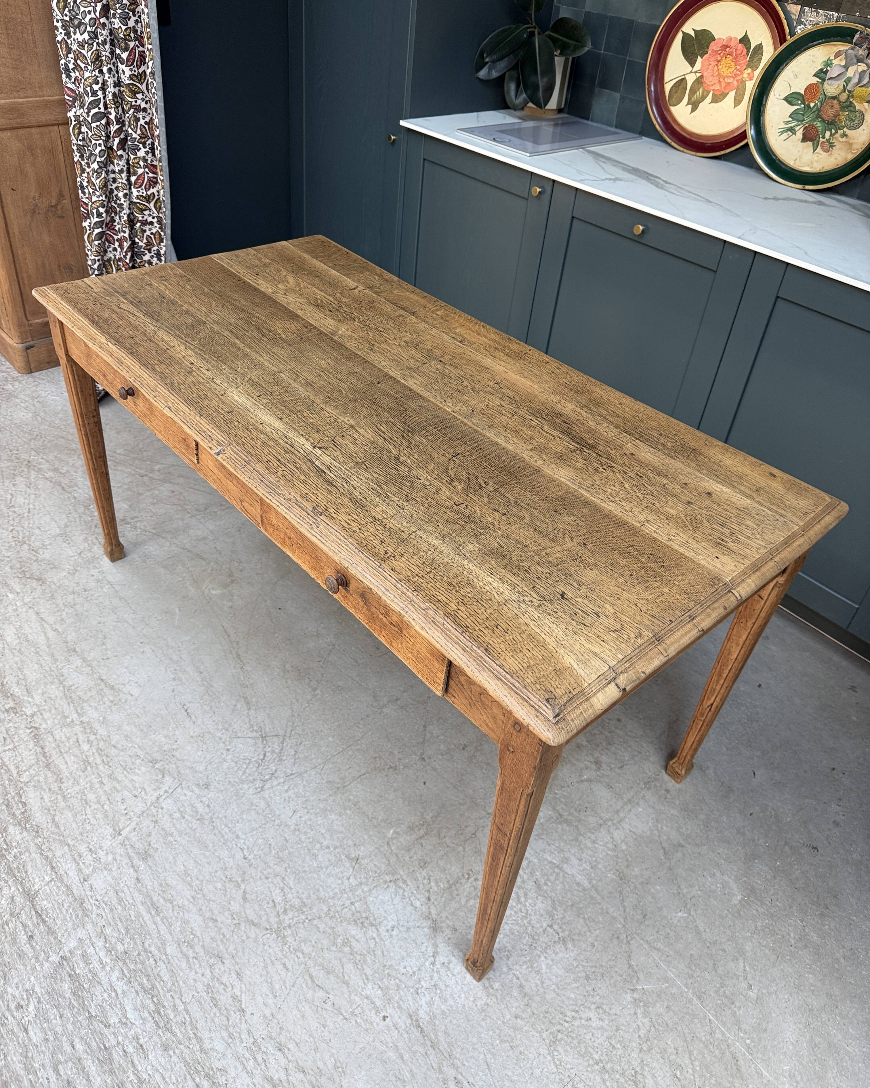 Oak farmhouse table