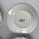 Lot 6 blue and green ironstone plates, antique French earthenware.