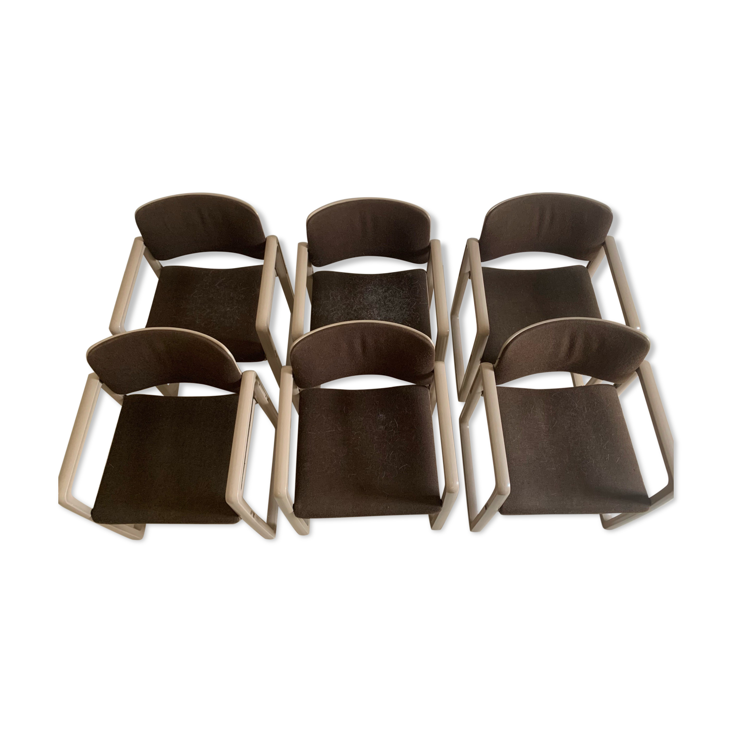 Set of 6 kembo (gispen) ypsilon dining chairs