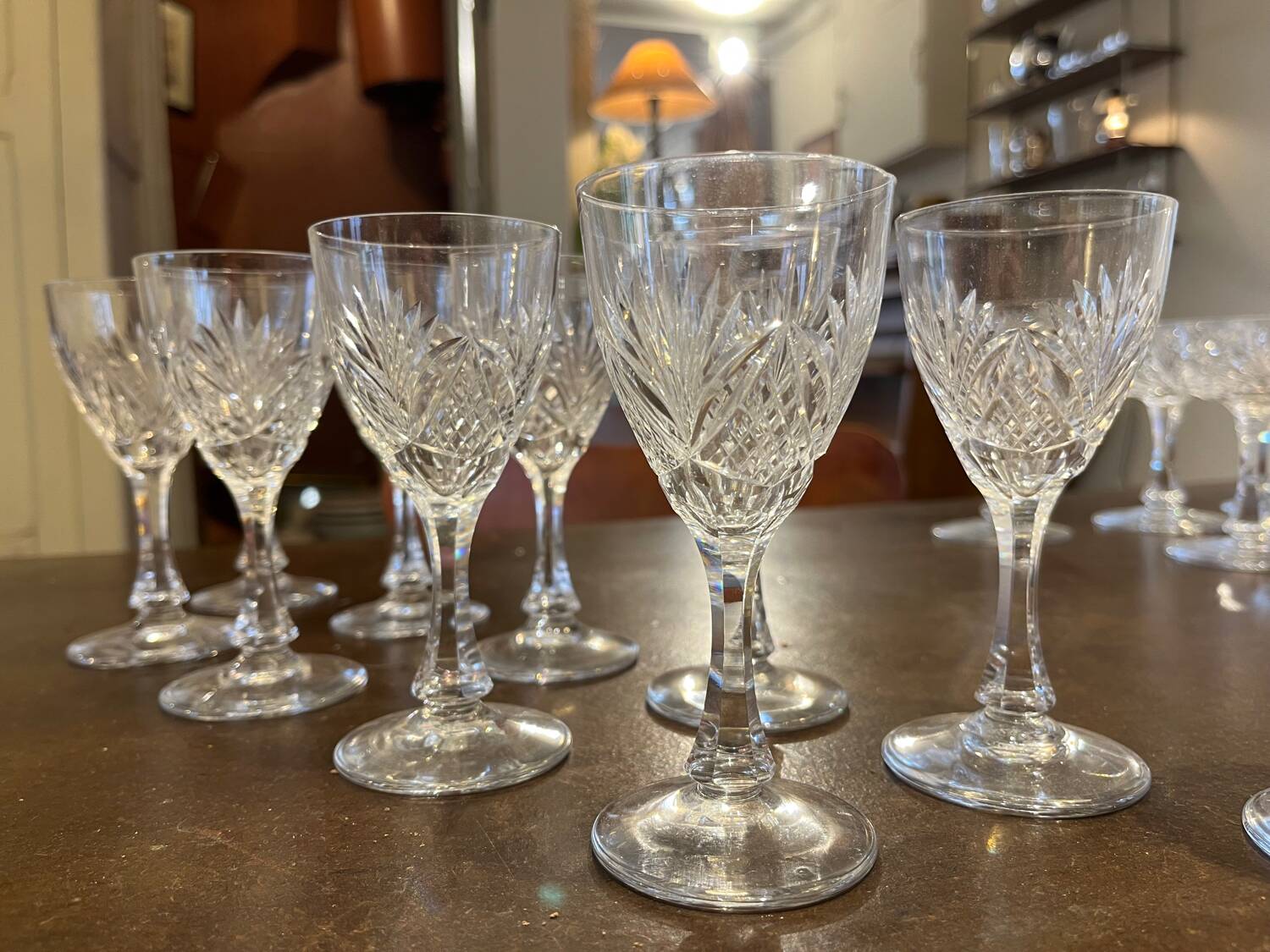 Beau lot de verres en cristal de Saint Louis