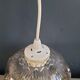 Suspension vintage en verre moulé ambré