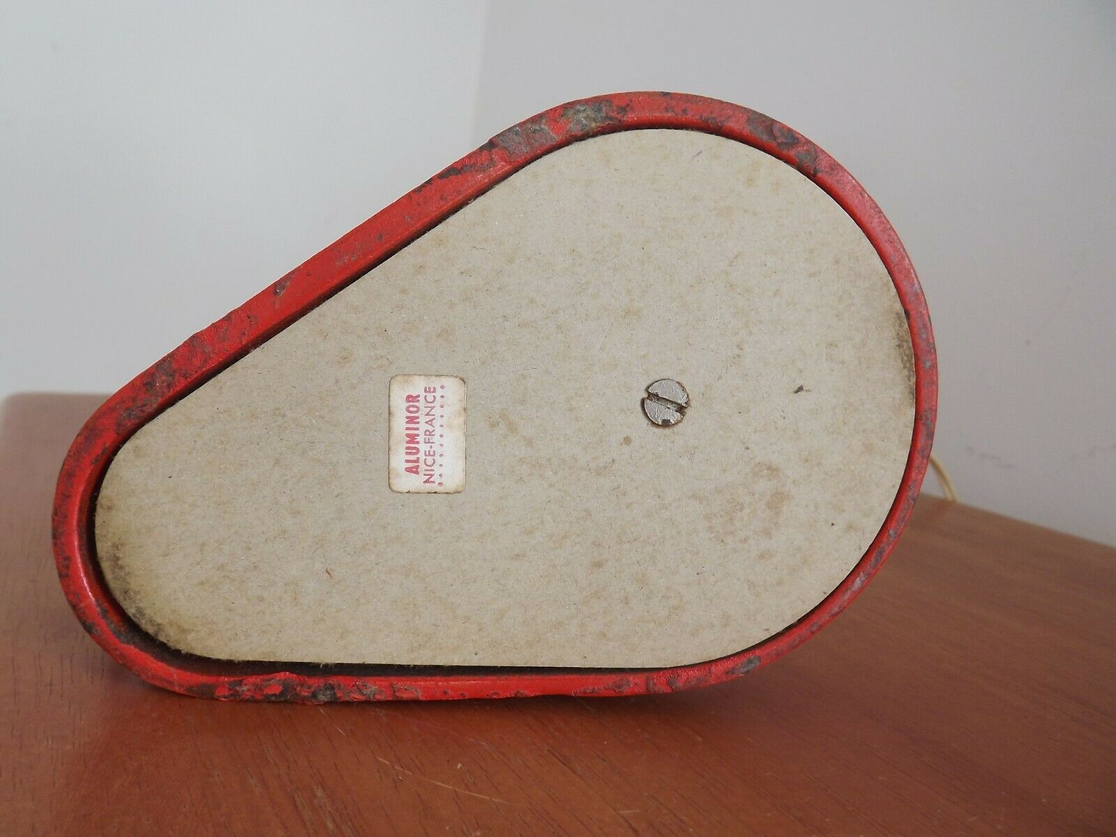 Red & Silver Metal Swan Neck Table Lamp