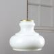 Mid-Century Italian Brass and Opaline Pendant Lamp