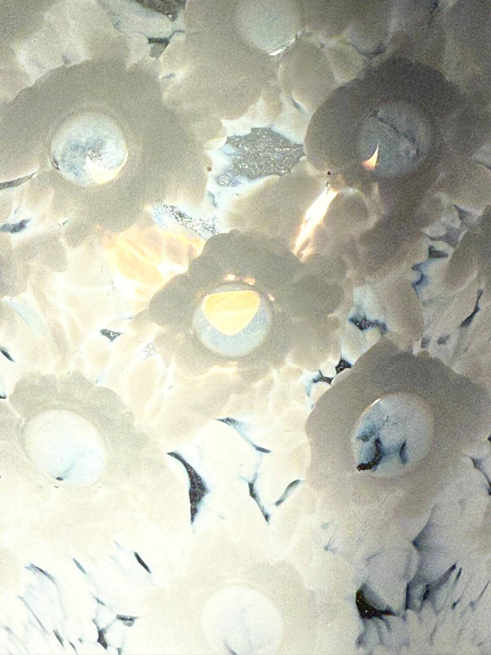 Paolo Venini. Mid-century ceiling lamp 'Fazzoletto', Murano glass, La Murrina, Italy, 1970s.