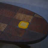 Lava Stone and Ceramic Coffee Table by Jean Jaffeux 1960 - 1970