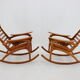 Paire de rocking chairs en hêtre rares des années 1960 par ULUV, Tchécoslovaquie