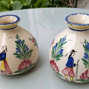 2 vases by Henriot Quimper, 1950 in very good condition.