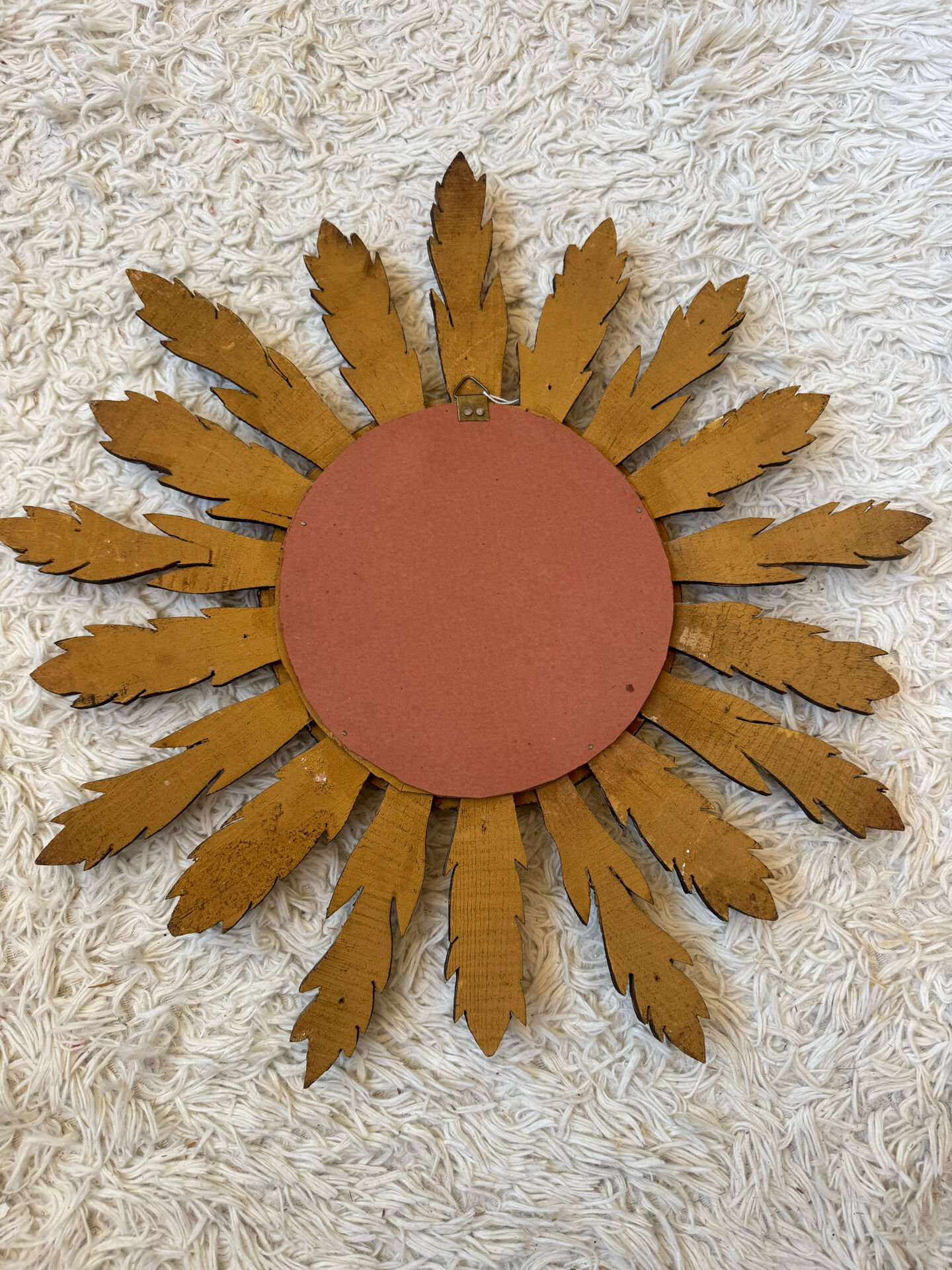 Miroir convexe doré ancien