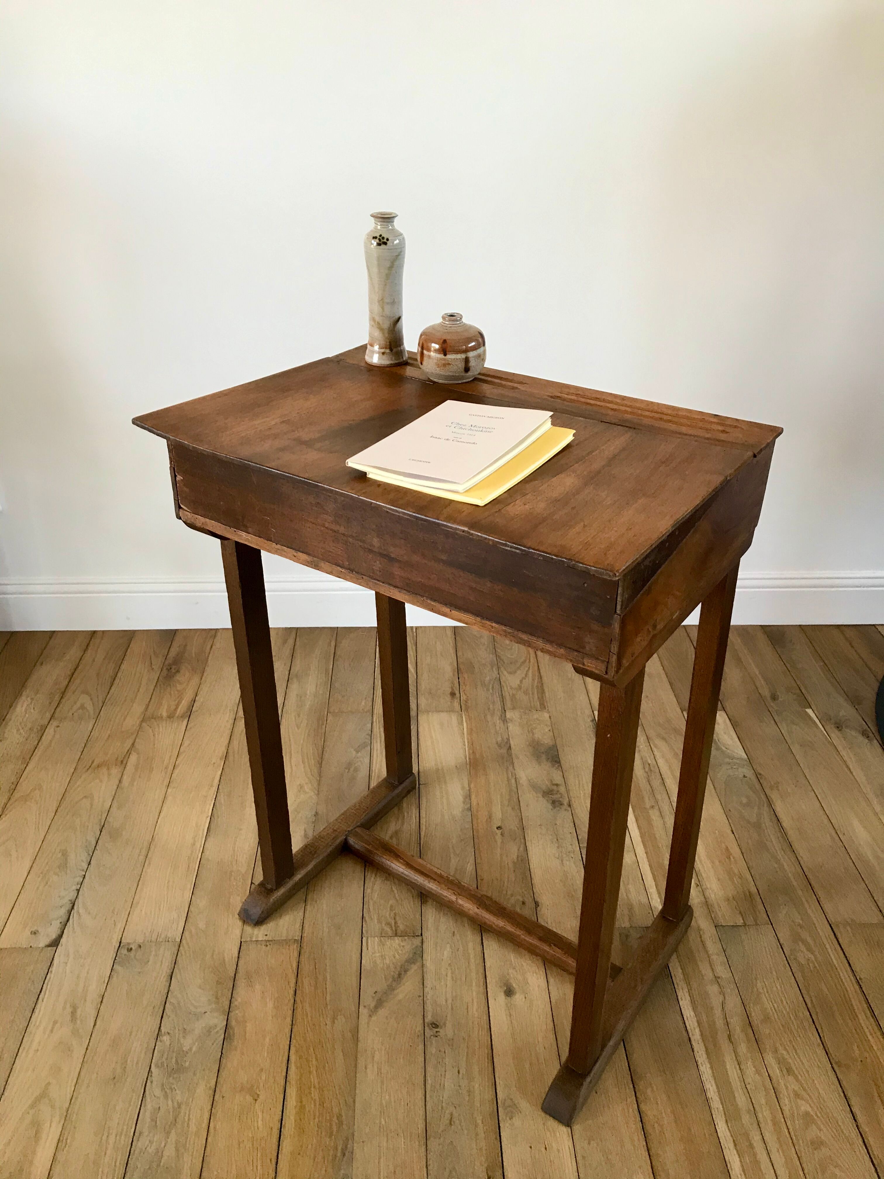XXth century beech wood desk console