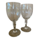 2 crystal wine glasses