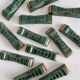 12 vintage green and gold ceramic knife holders from the 50s