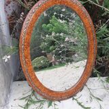 Oval mirror wood and gilding